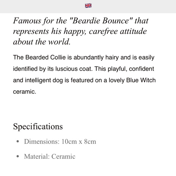 BlueWitch  Bearded Collie Handle Ceramic Mug, amazing craftsmanship - Picture 16 of 16